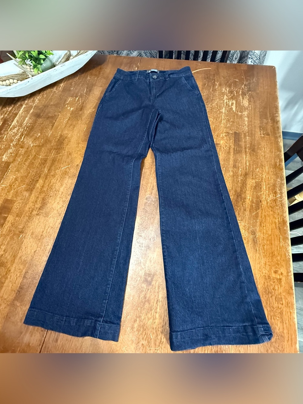 d.jeans Career Women’s Size 4 Dark Wash Wide Leg Flare Jeans Stretch High Rise